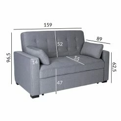 Vuodesohva Nicky, Vaalea Harmaa -Kodin Sisustus Verkoop 21586 01