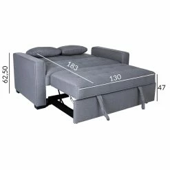 Vuodesohva Nicky, Vaalea Harmaa -Kodin Sisustus Verkoop 21586 03