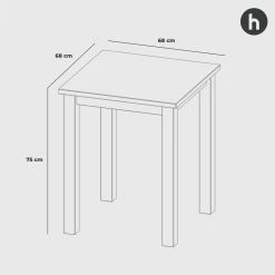 Ruokapöytä Vesa 68x68 Cm, 3 Väriä -Kodin Sisustus Verkoop CFAcOVYQ