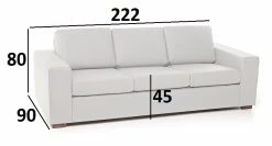 Nahkasohva Chicago, 3-ist. -Kodin Sisustus Verkoop chicago3mitat