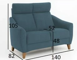 Leposohva Diana, 2-ist. -Kodin Sisustus Verkoop diana220mitat