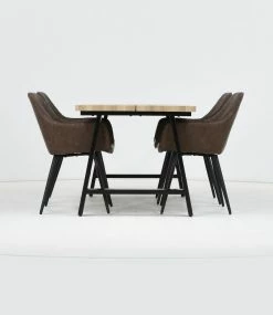 Ruokailuryhmä Kielo 140x80 Cm, Ruskea -Kodin Sisustus Verkoop kielo 140 tammi musta blake tuoli ruskea 3