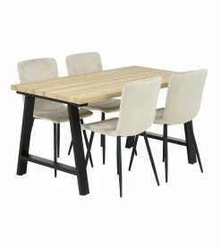 Ruokailuryhmä Kielo 140x80 Cm, Beige