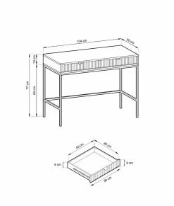 Kirjoituspöytä Latte, 2 Värivaihtoehtoa -Kodin Sisustus Verkoop latte kirjoituspoyta mittakuva