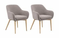 Ruokatuoli Monica 2 Kpl, Vaalea Harmaa