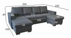 U-divaanisohva Twixie -Kodin Sisustus Verkoop nattyUmitat