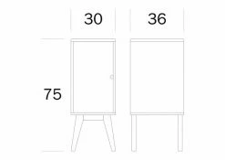 Yöpöytä Notte -Kodin Sisustus Verkoop notteyptmitat