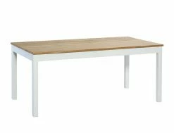 Ruokapöytä Rustiikki 170x90 Cm, Valkoinen/tammi