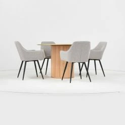 Ruokailuryhmä Verso, 1+4 18 Ruokailuryhmä Verso, 1+4 -Kodin Sisustus Verkoop verso ruokap yt blake tuoli harmaa 2