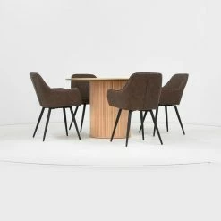 Ruokailuryhmä Verso, 1+4 -Kodin Sisustus Verkoop verso ruokap yt blake tuoli ruskea 2